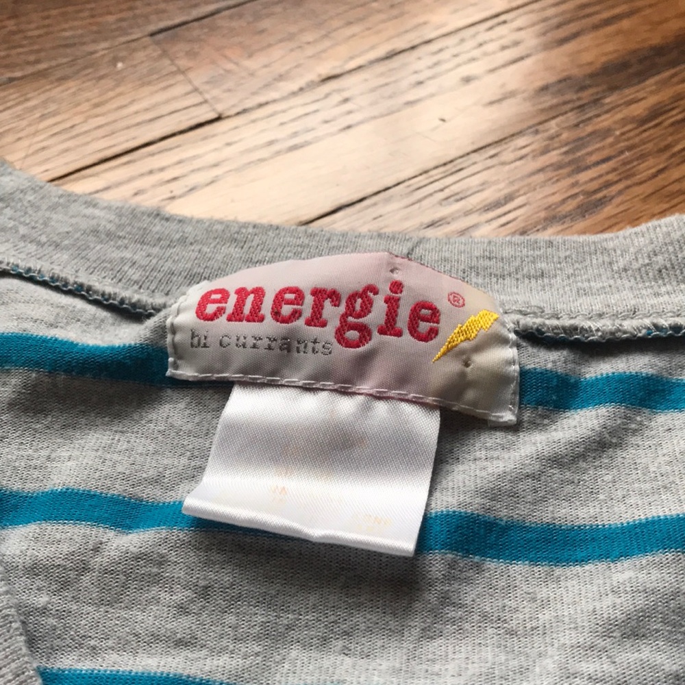 Vtg 1990s Energie Bi Currents cropped tee